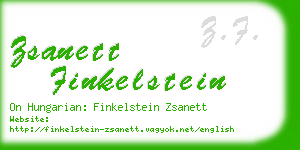 zsanett finkelstein business card